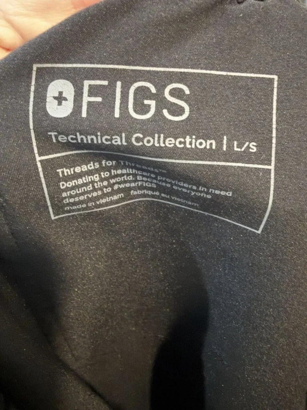 FIGS Pisco Basic Scrub Pants Men's large Short Black Gray Heathcare Nurse